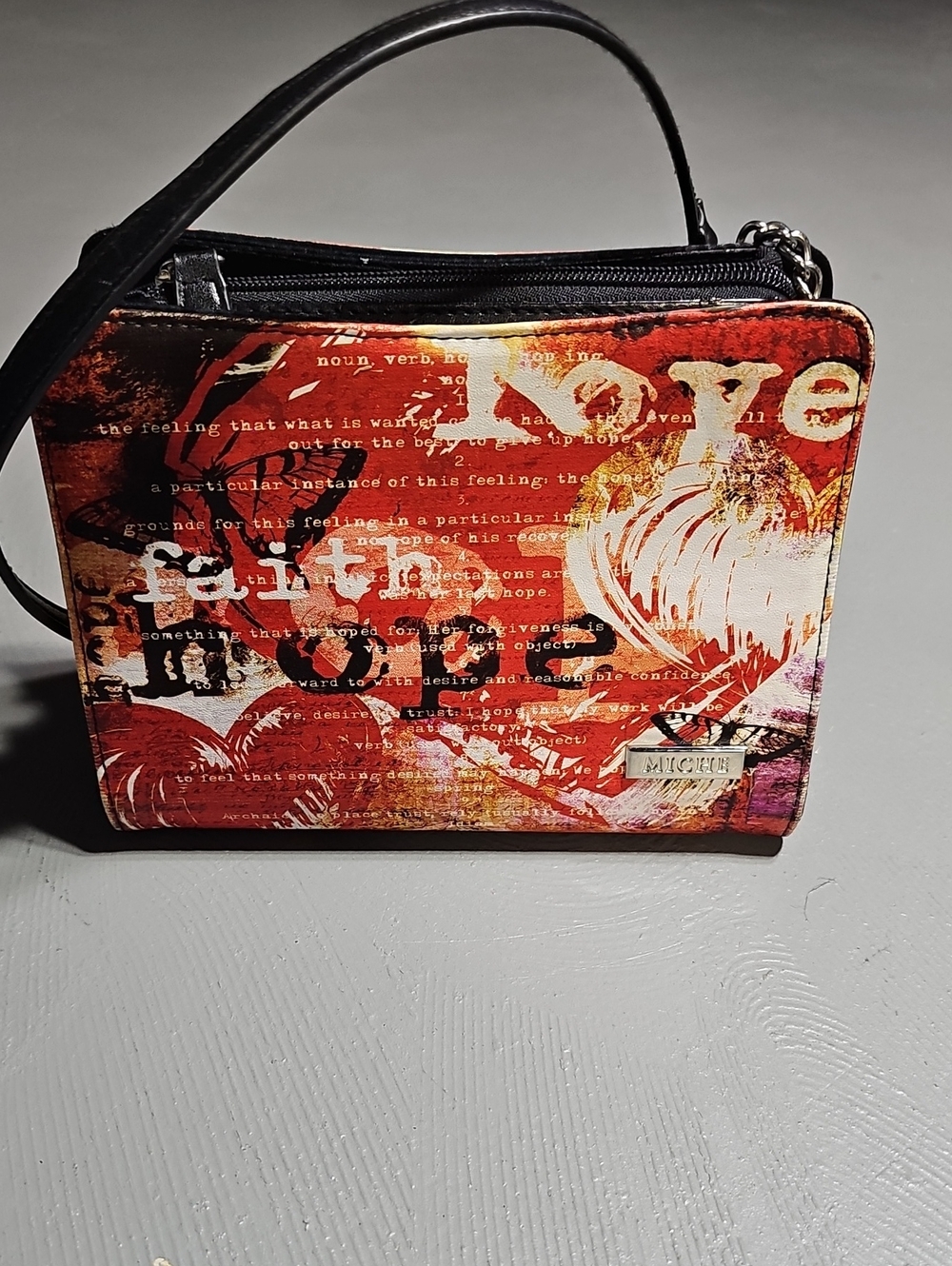MICHE Bags Petite Miche Hope Shell Red Support Cancer Research Inspirational VTG